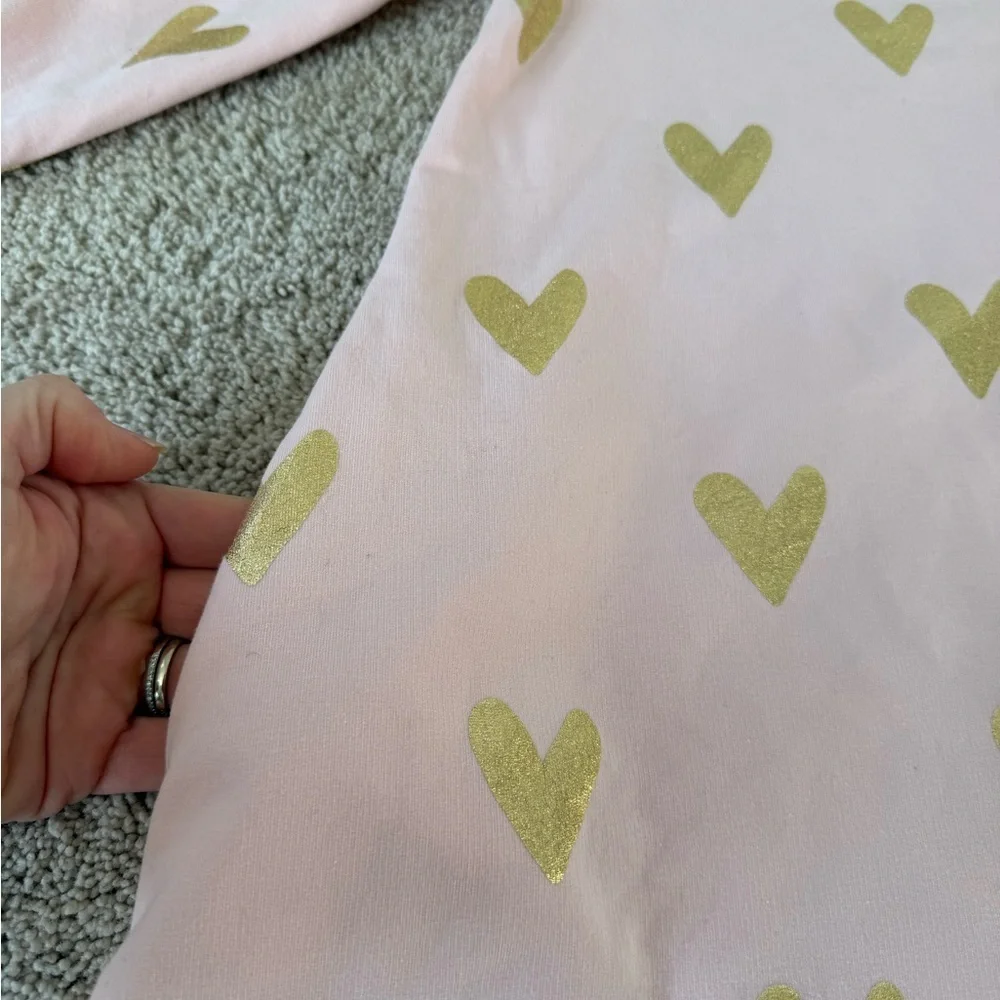 Hanna Andersson Pink and Gold Heart Dress 140/10